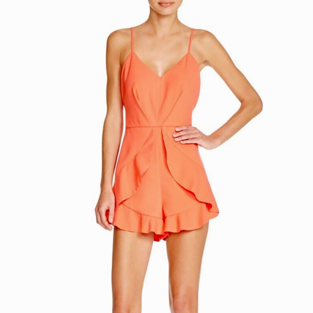 Gorgeous Mustard Seed Coral Romper